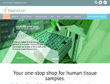 Tablet Screenshot of bioserve.com